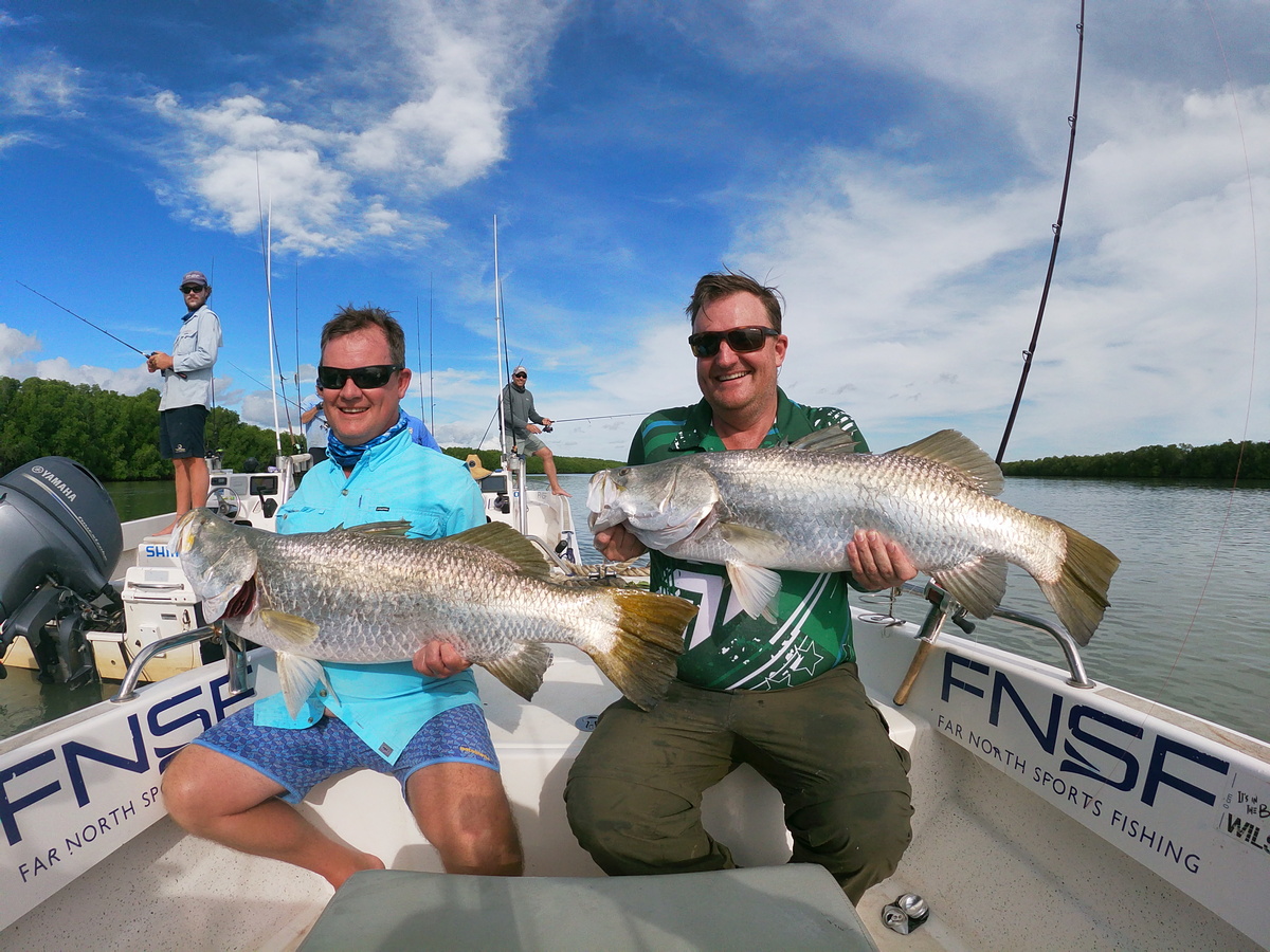 Double Barramundi Hook Up on Archer River