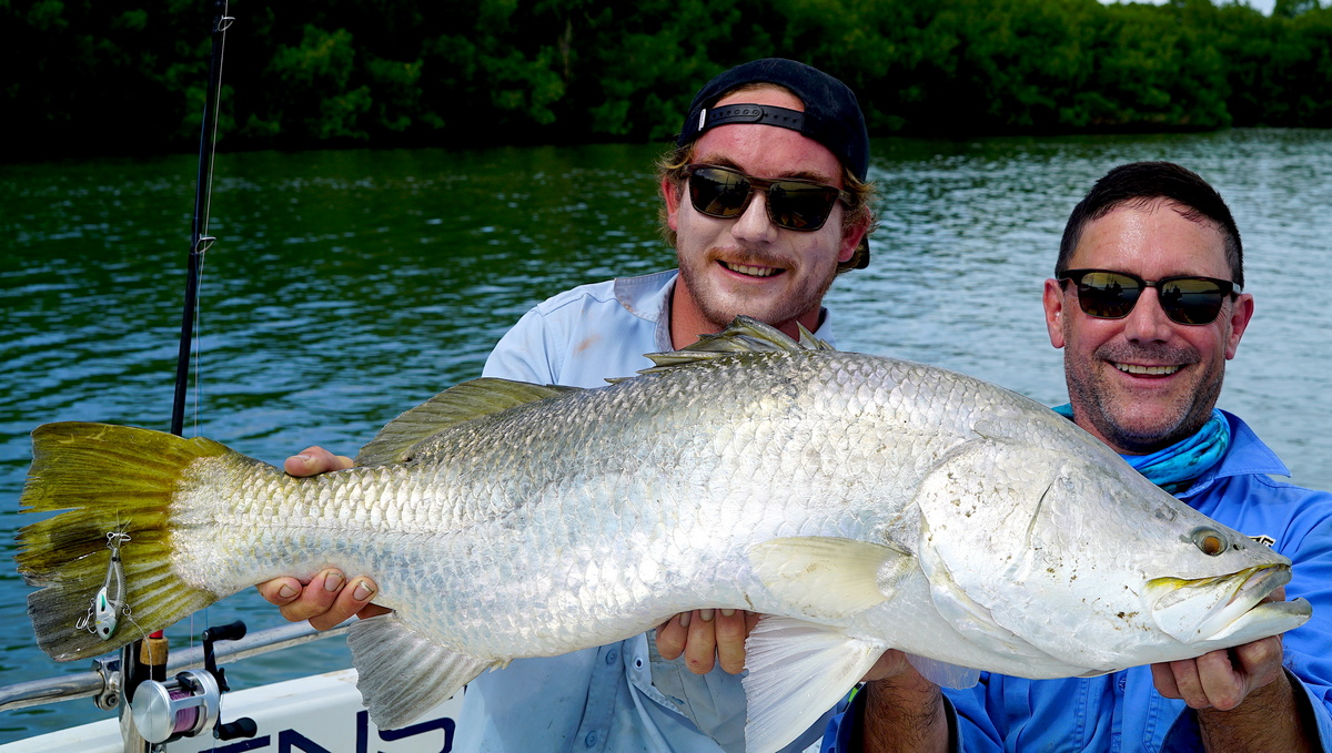 Jake and Jacko with Barramundi