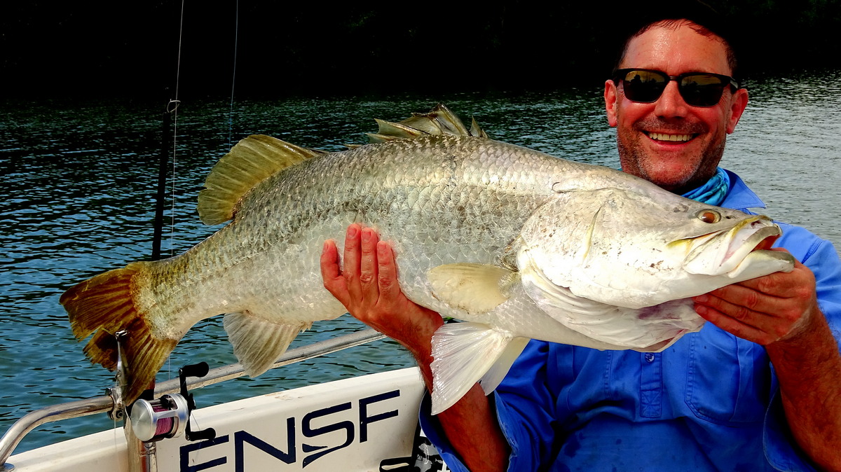 Jake with Barramundi Love River