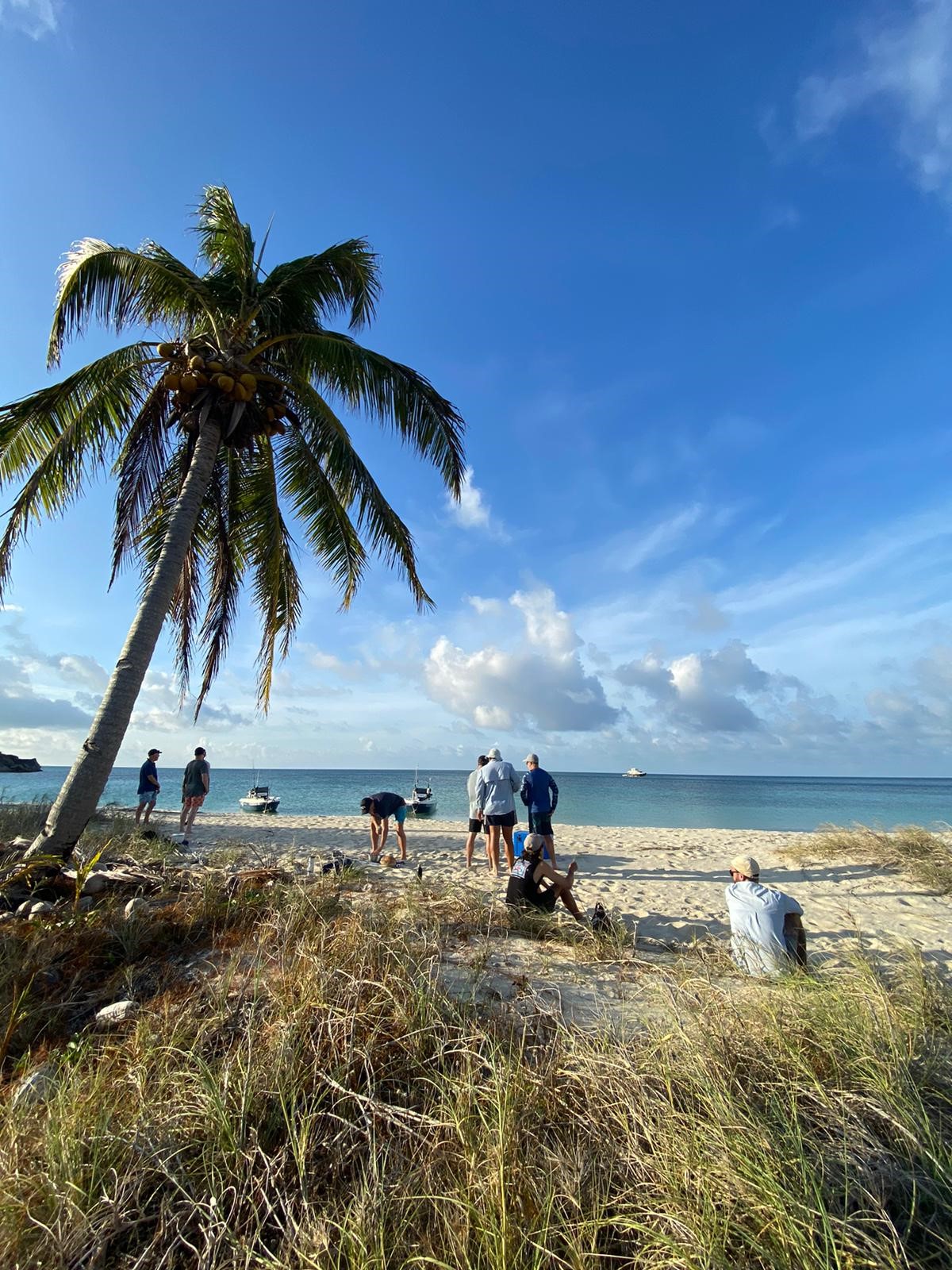 Chilling on Forbes Island after a days fishing on the Great Barrier Reef