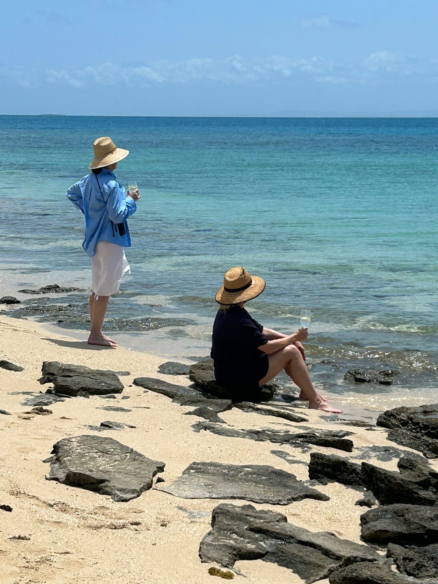 Enjoy a glass of wine at a remote island in the Great Barrier Reef