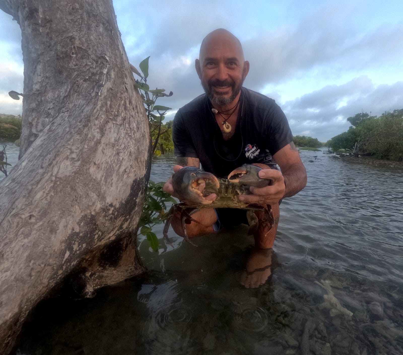 Hunting mud crabs at remote Archer River