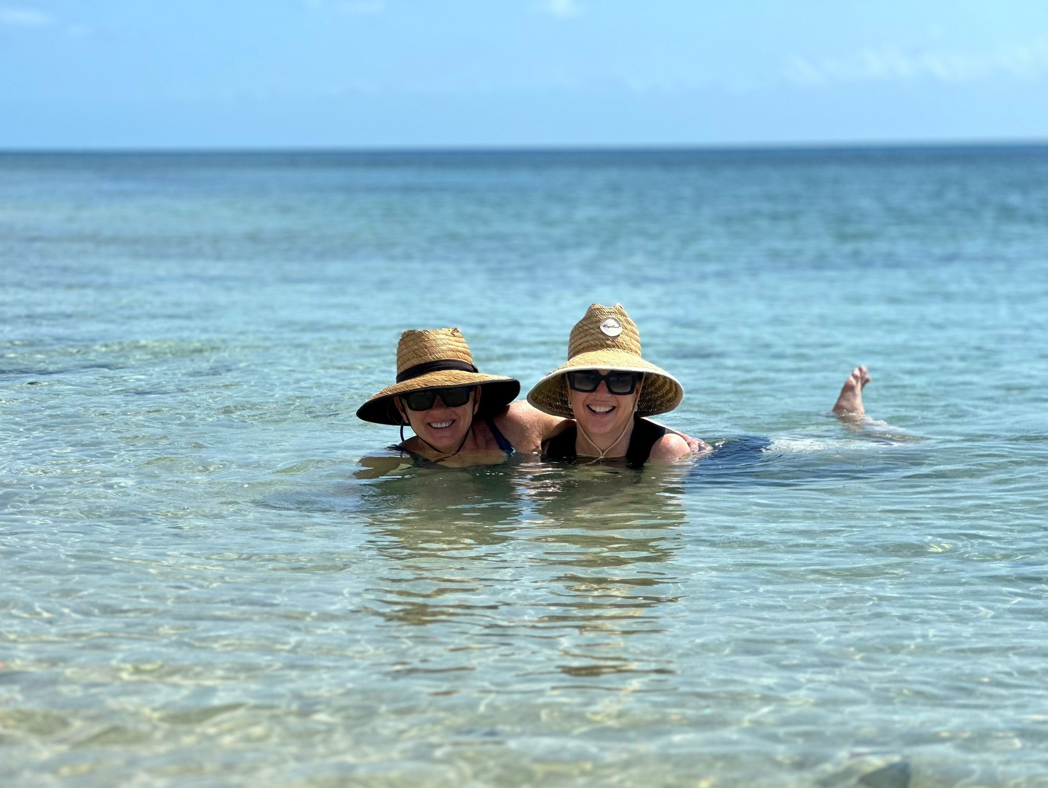 Swimming at remote islands on the Great Barrier Reef