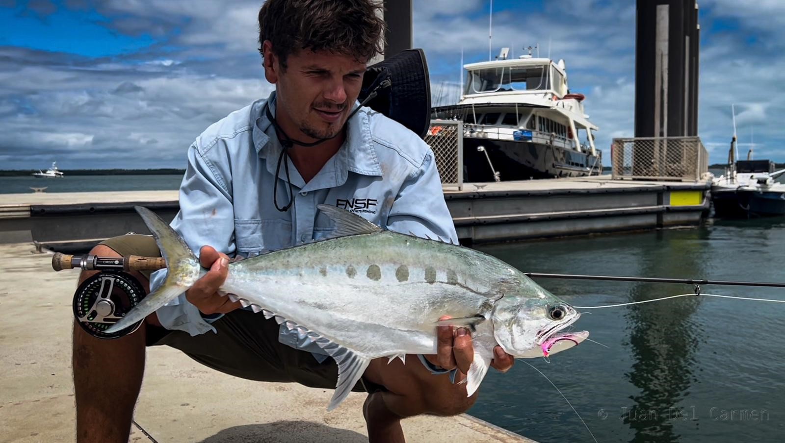 Pete caught this Queenfish at the remote Archer River Pete caught this Queenfish at the remote Archer River