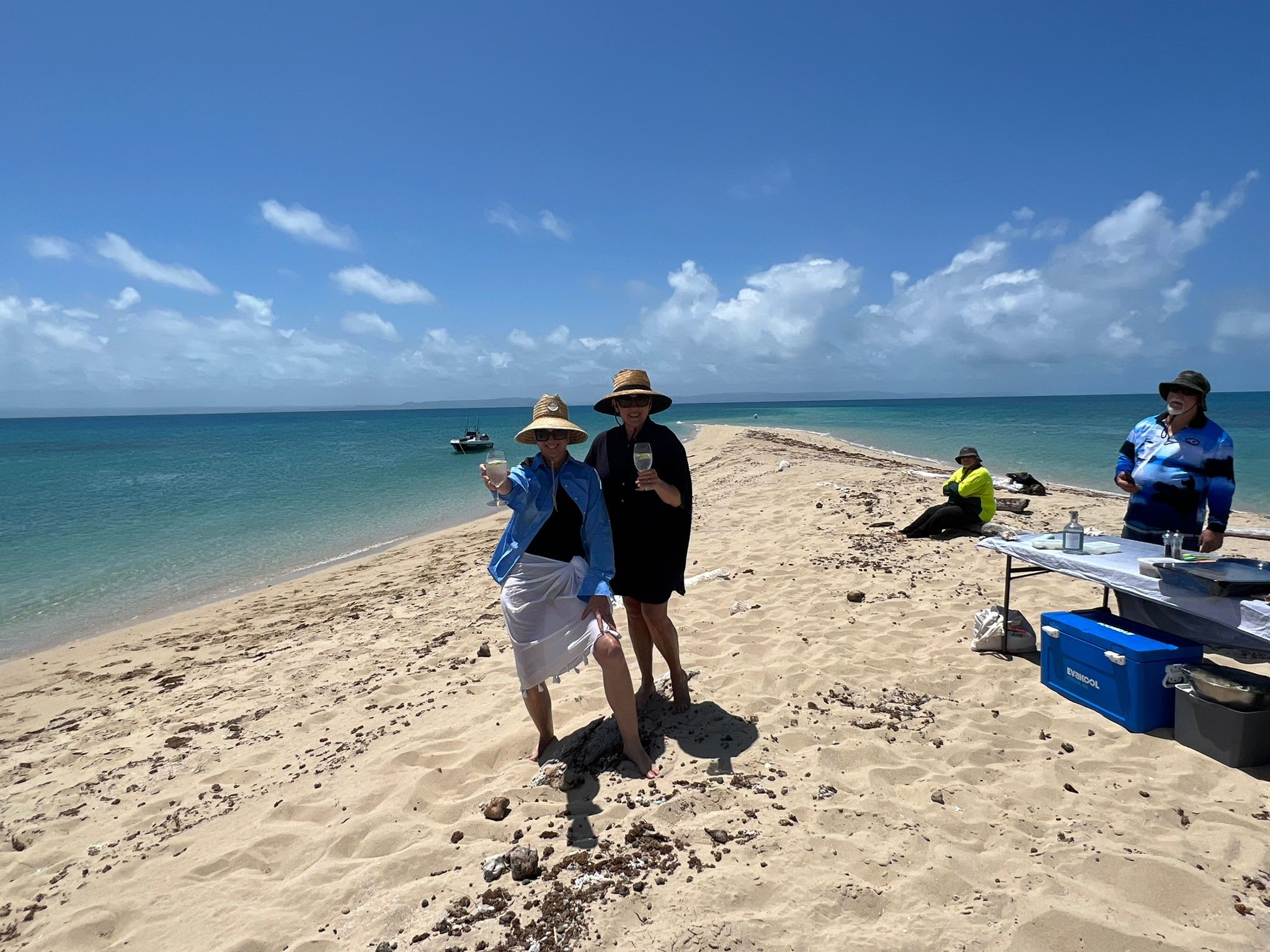 Drinks remote sand cay Great Barrier Reef